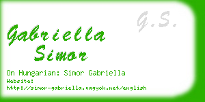 gabriella simor business card